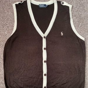 VINTAGE POLO RALPH LAUREN CARDIGAN VEST 3XL